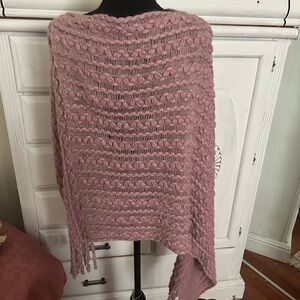 Brighton Pink Knit Poncho